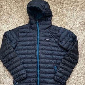 Mens Patagonia Puffer Puff Down Jacket/Sweater - Large - Navy